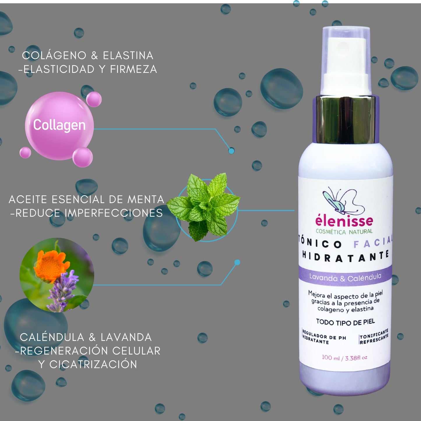 Tónico Facial Hidratante Lavanda & Caléndula