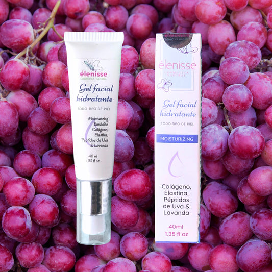 Gel Facial Hidratante Colágeno, Elastina, Resveratrol & Lavanda