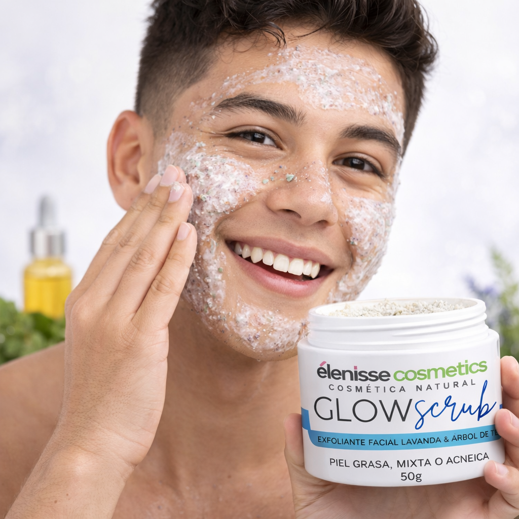 glow scrub exfoliante facial lavanda y Árbol de tÉ elenisse cosmetics glow scrub exfoliante facial lavanda y Árbol de tÉ elenisse cosmetics