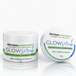 Tienda glow scrub exfoliante facial lavanda y menta elenisse cosmetics