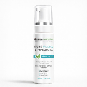 espuma nube facial limpiadora de árbol de té elenisse cosmetics